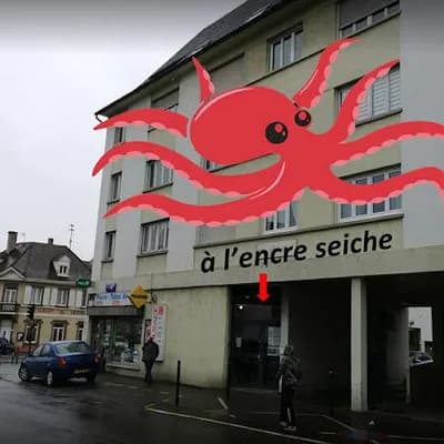 à l'encre seiche